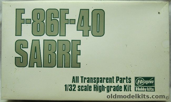 Hasegawa 1/32 F-86F-40 Sabre All Transparent Hi-Grade Issue, SK006 plastic model kit